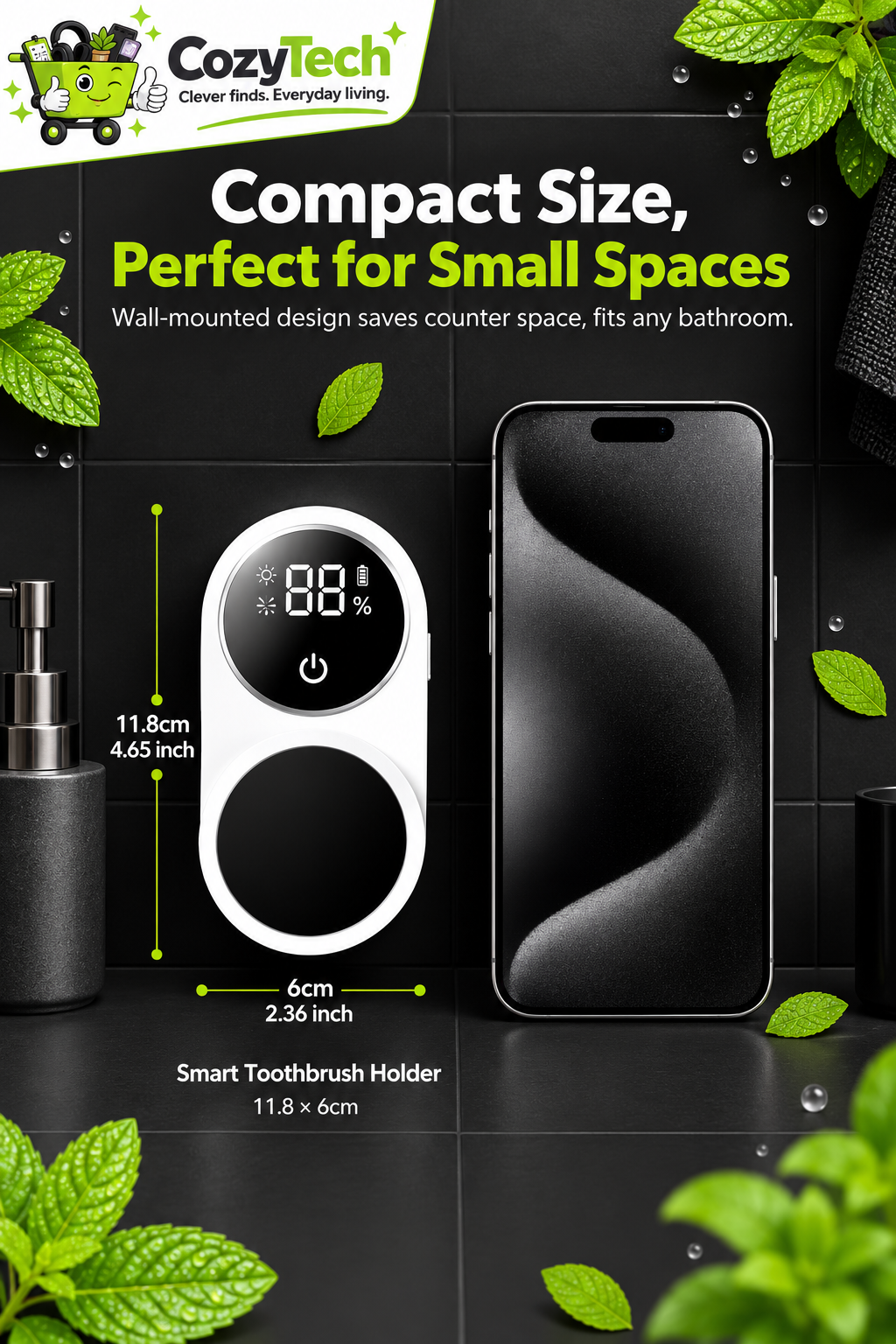 Cozy Tech™ Fresh Brush™UV Toothbrush Sanitizing Station